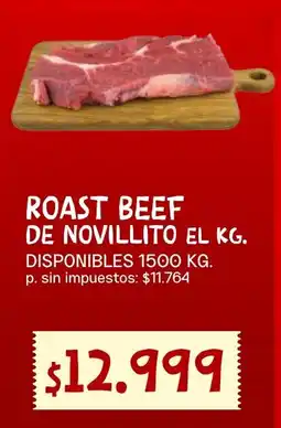 Supermercados Vea Roast beef de novillito oferta