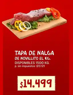 Supermercados Vea Tapa de nalga de novillito oferta