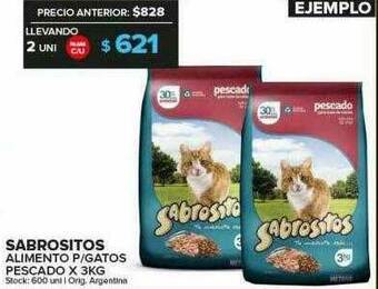Carrefour Maxi Sabrositos Alimento P Gatos Pescado oferta