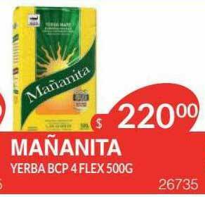 Masivos Mañanita Yerba Bcp 4 Flex oferta