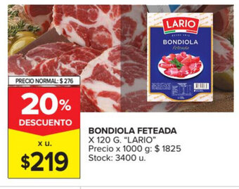 Carrefour Lario Bondiola Feteada x 120g oferta