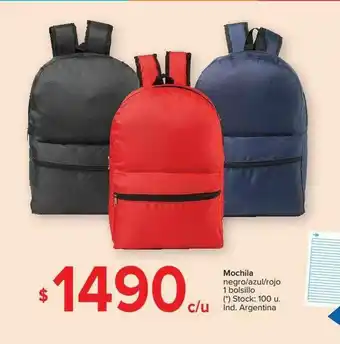 Mochila Negro, Azul Ou Rojo 1 Bolsillo