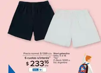 Carrefour Short Gabardina oferta
