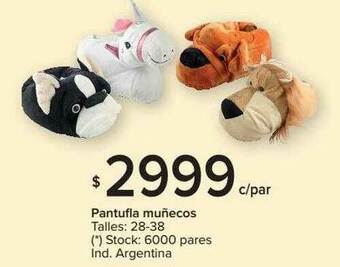Carrefour Pantufla Muñecos oferta