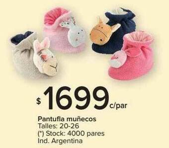 Carrefour Pantufla Muñecos oferta