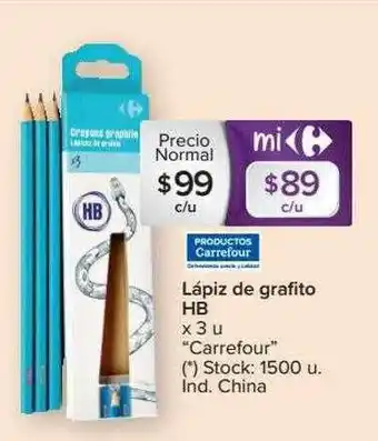 Carrefour Lápiz De Grafito Hb Carrefour oferta