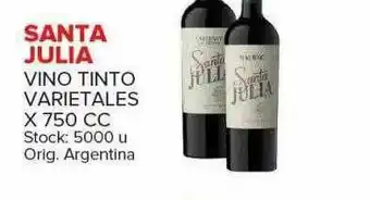 Carrefour Maxi Santa Julia Vino Tinto Varietales oferta