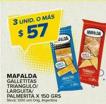 Carrefour Maxi Mafalda Galletitas Triangulo Larguita Palmerita oferta