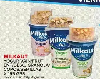 Carrefour Maxi Milkaut Yogru Vain Frut Ent Desc. Granola Copos Semillas oferta