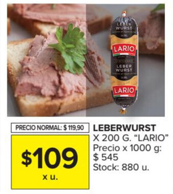 Carrefour Lario Leberwurst x 200g oferta