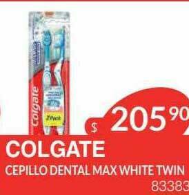 Masivos Colgate Cepillo Dental Max White Twin oferta