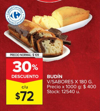 Carrefour Budín V/Sabores x 180g oferta