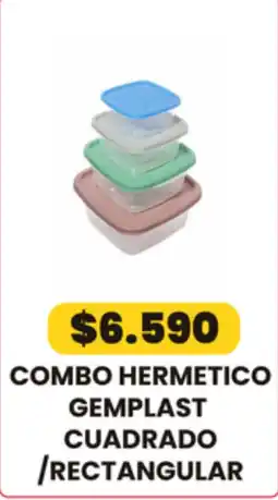 Autoservicio Capo Gemplast combo hermetico cuadrado / rectangular oferta