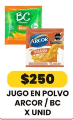 Autoservicio Capo Arcor jugo en polvo naranja / BC jugo en polvo oferta