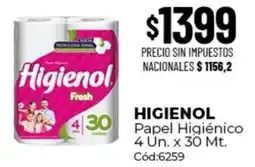 Diarco Higienol papel higiénico oferta