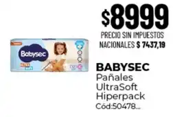 Diarco Babysec pañales ultrasoft hiperpack oferta