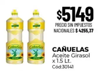 Cañuelas aceite girasol