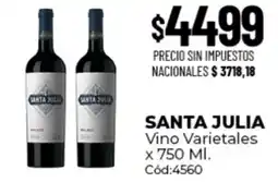 Diarco Santa julia vino varietales oferta