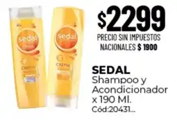 Diarco Sedal shampoo y acondicionador oferta