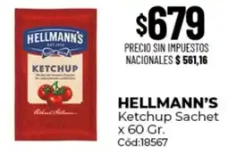 Diarco Hellmann's ketchup sachet oferta