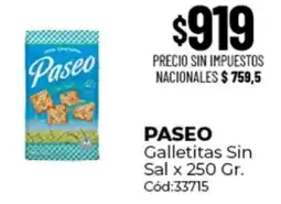 Diarco Paseo galletitas sin sal oferta