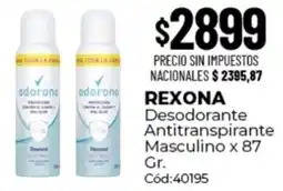 Diarco Rexona desodorante antitranspirante masculino oferta