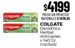 Diarco Colgate dentífrico herbal anticaries oferta