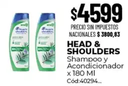 Diarco Head & Shoulders shampoo y acondicionador oferta