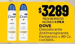 Diarco Dove desodorante antitranspirante femenino oferta