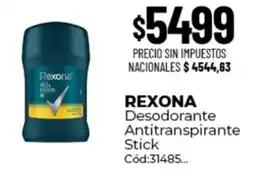 Diarco Rexona desodorante antitranspirante stick oferta