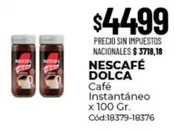 Diarco Nescafe dolca cafe instantaneo oferta