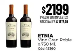Diarco Etnia vino gran roble oferta