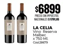 Diarco La celia vino reserva malbec oferta