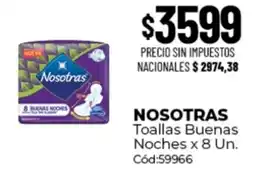 Diarco Nosotras toallas buenas noches oferta