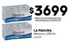 Diarco La paulina - la paulina manteca x 200 gr. cod:7127 oferta