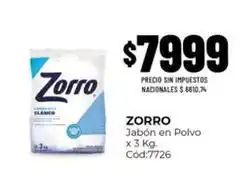 Diarco Zorro - jabón en polvo x 3 kg oferta