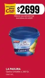Diarco La paulina - queso untable clásico oferta