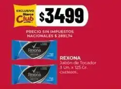 Diarco Rexona - jabón de tocador 3 un. x 125 gr. cód:36009 oferta