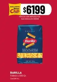 Diarco Barilla - fideos x 500 gr oferta