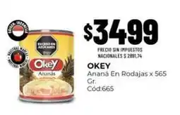 Diarco Okey - ananá en rodajas x 565 gr. cód:665 oferta