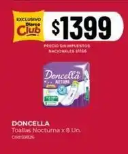 Diarco Doncella - toallas nocturna x 8 un. c od:59826 oferta