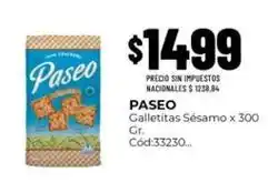 Diarco Paseo - galletitas sésamo x 300 gr. cód:33230 oferta