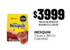 Diarco Nesquik - cacao x 360 gr. cód:4942 oferta