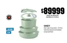 Diarco Okey - set de cocción 5 pcs verde desmontable cód:45740 oferta