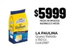 Diarco La paulina - queso rallado cód:2987 oferta