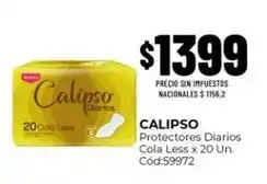 Diarco Calipso - protectores diarios cola less x 20 un. cód:59972 oferta