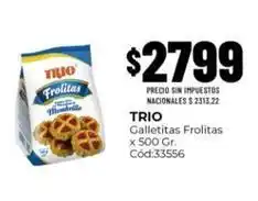 Diarco Trio - galletitas frolitas cód:33556 oferta