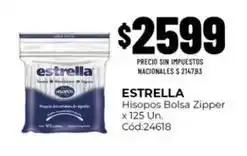 Diarco Estrella - hisopos bolsa zipper x 125 un. cód:24618 oferta