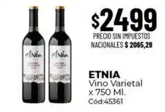 Diarco Etnia - vino varietal x 750 ml. cód:45361 oferta