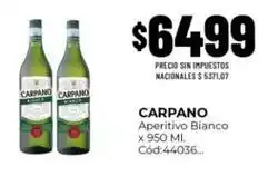 Diarco Carpano - aperitivo bianco oferta
